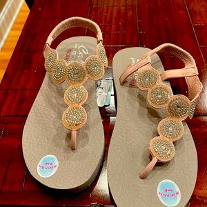 Skechers CALI sandal in pink/taupe